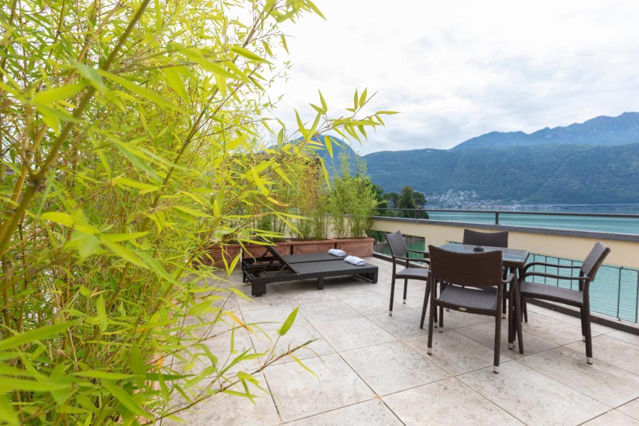 Lac Hotel Melide Bagian luar foto
