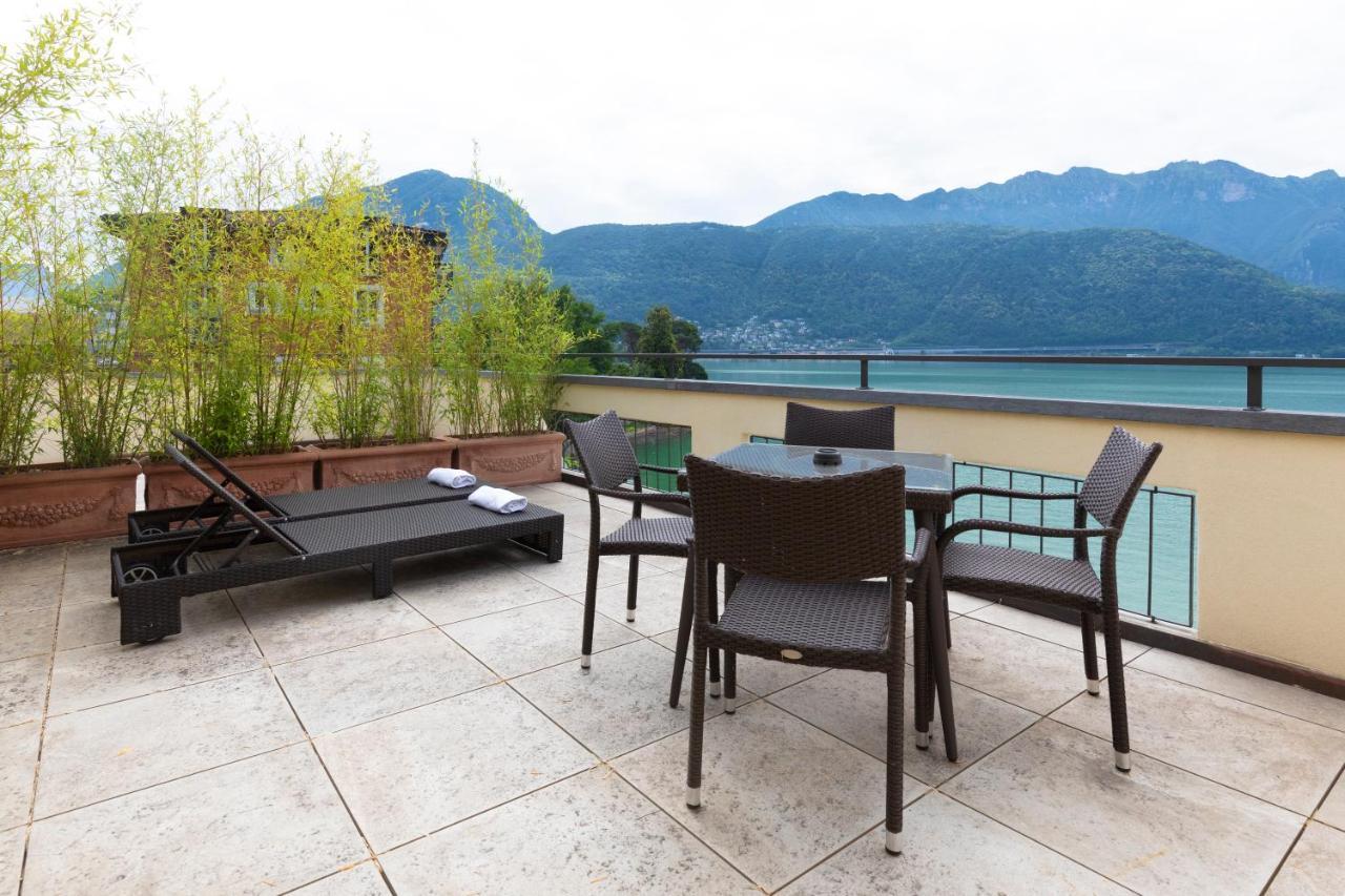 Lac Hotel Melide Bagian luar foto